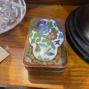vintage chinese closonine card box