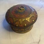 vintage wooden tobacco box