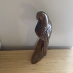 hand crafted wooden parrot 1970s folk art