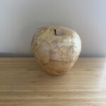 golden papier mache apple decoration