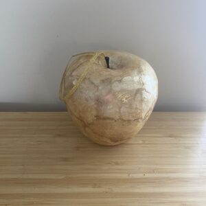 golden papier mache apple decoration