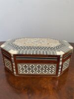Mother-of-Pearl Inlay Box, Handmade Jewellery Box, Decorative Wooden Storage Box